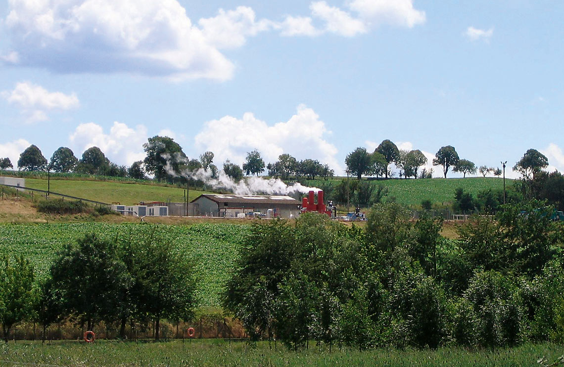 Site géothermique de Soultz-sous-Forêts, Alsace, vers 2000.