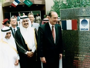 Visite de Jacques Chirac en Arabie Saoudite en 1996.